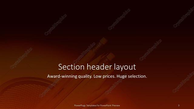 Section Header presentation slide layout