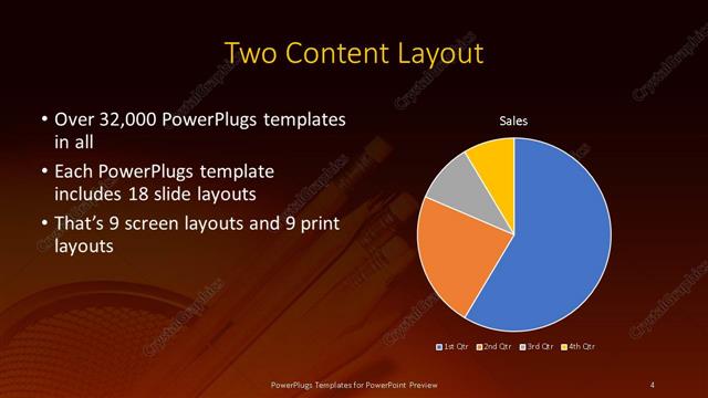 Two Content presentation slide layout
