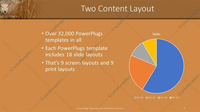 Two Content presentation slide layout