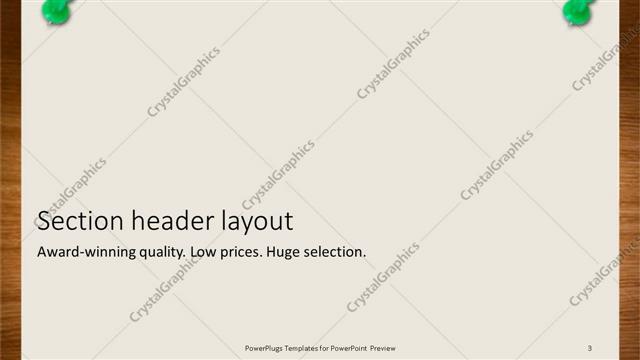 Section Header presentation slide layout