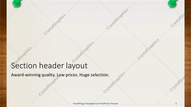 Section Header presentation slide layout