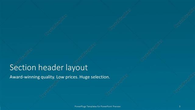 Section Header presentation slide layout