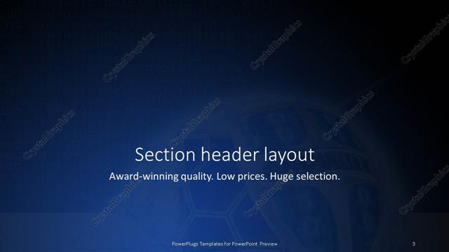 Section Header presentation slide layout