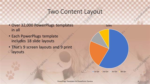 Two Content presentation slide layout