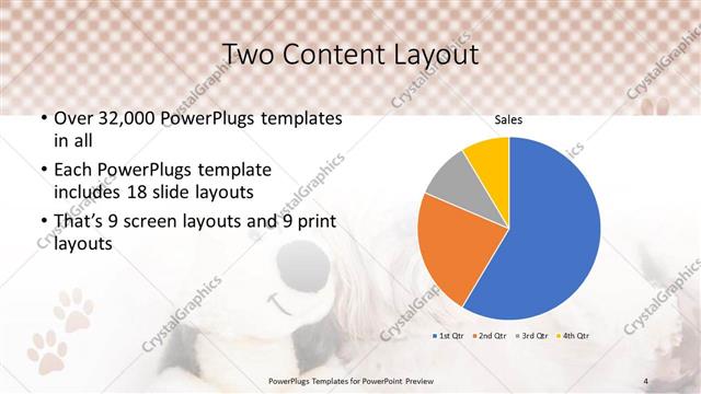 Two Content presentation slide layout