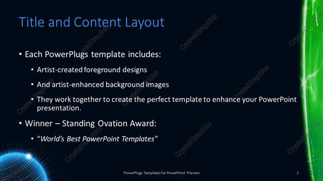 Title and Content presentation slide layout