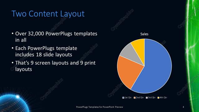 Two Content presentation slide layout