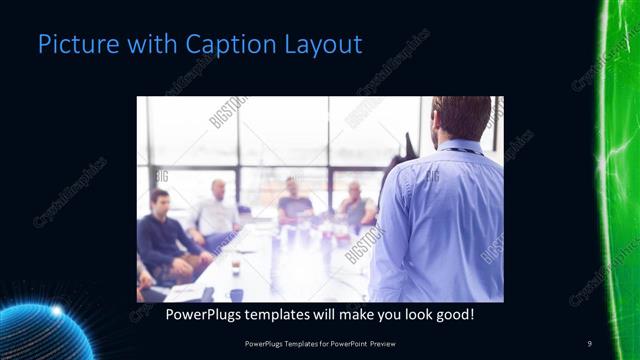 Picture with Caption presentation slide layout