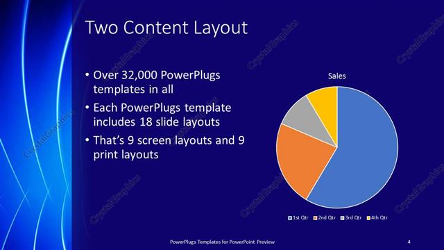 Two Content presentation slide layout