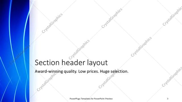Section Header presentation slide layout