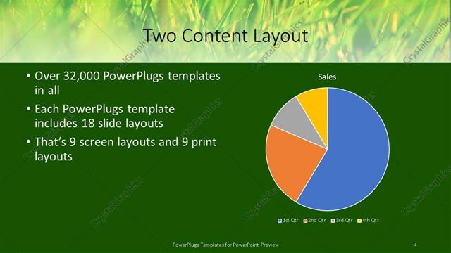 Two Content presentation slide layout