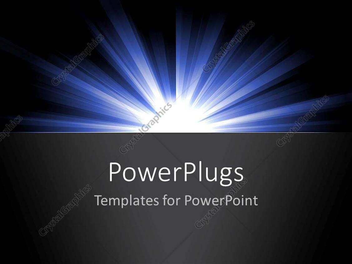 PowerPoint Template shining light in dark abstract ideas black