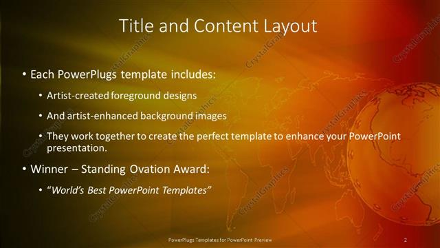Title and Content presentation slide layout