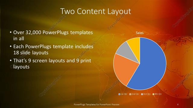 Two Content presentation slide layout
