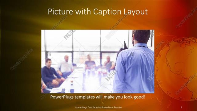 Picture with Caption presentation slide layout