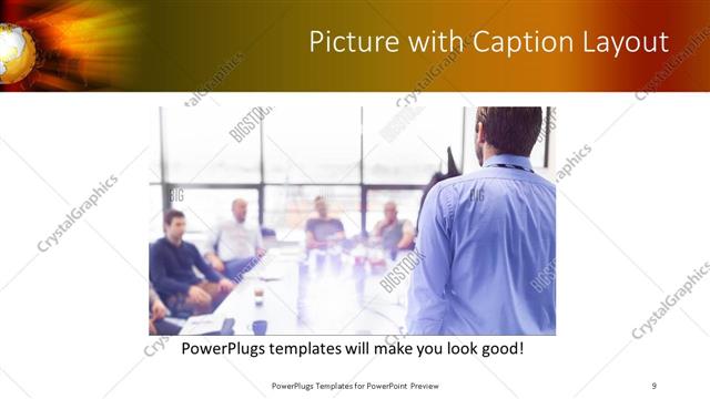 Picture with Caption presentation slide layout