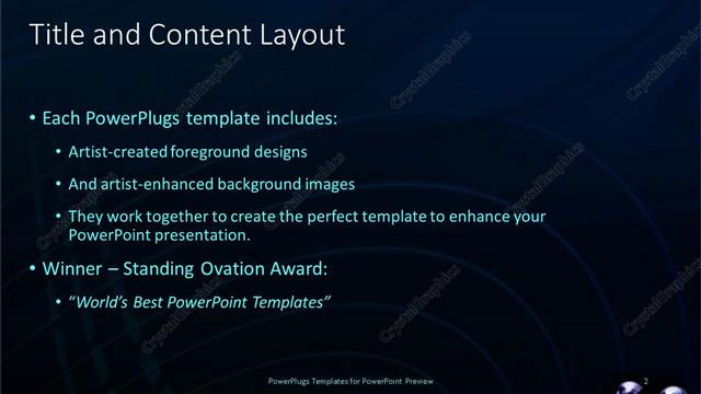 Title and Content presentation slide layout
