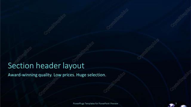 Section Header presentation slide layout