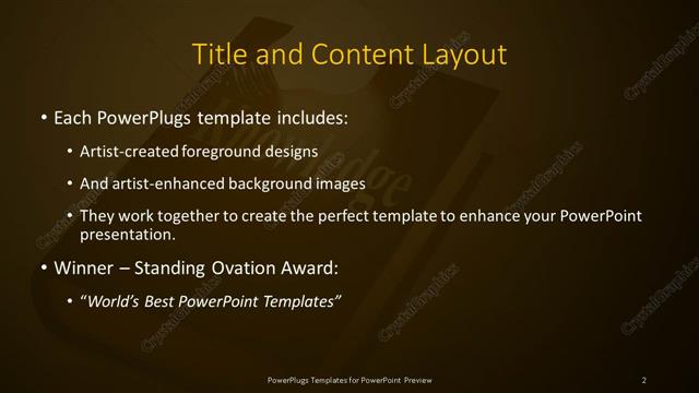 Title and Content presentation slide layout