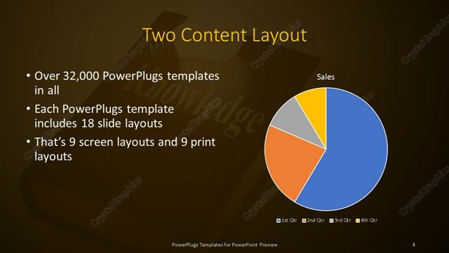 Two Content presentation slide layout
