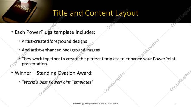 Title and Content presentation slide layout