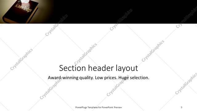 Section Header presentation slide layout
