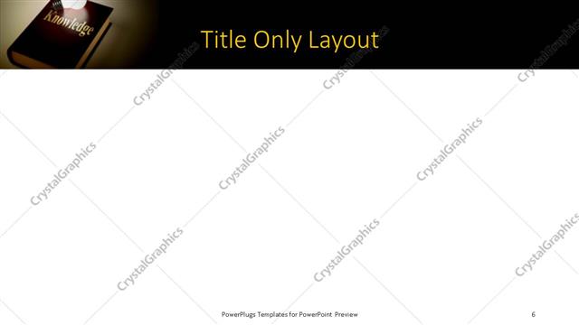 Title Only presentation slide layout