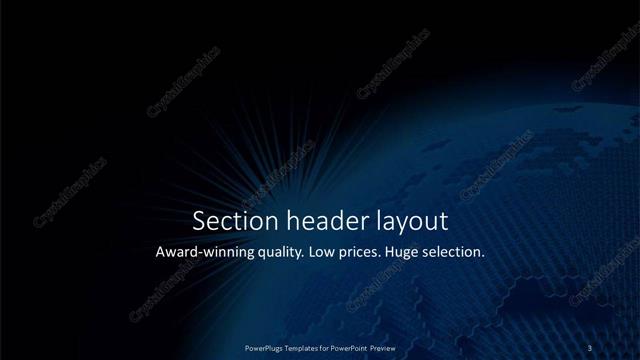 Section Header presentation slide layout
