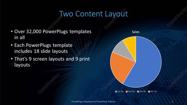 Two Content presentation slide layout