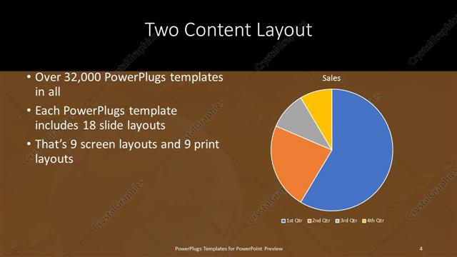 Two Content presentation slide layout