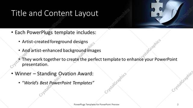 Title and Content presentation slide layout