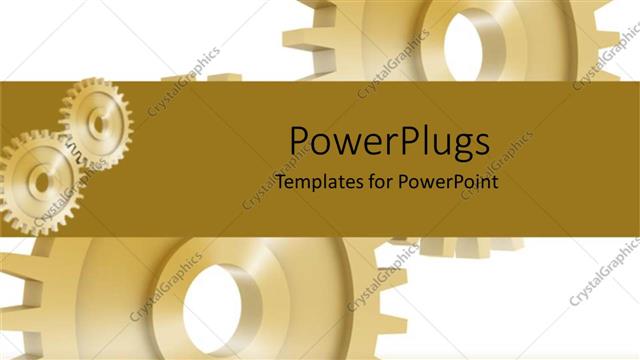  Presentation with shiny - Shiny brown gears on white background