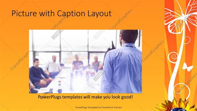 Picture with Caption presentation slide layout