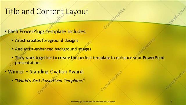 Title and Content presentation slide layout