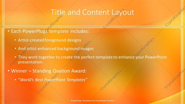 Title and Content presentation slide layout