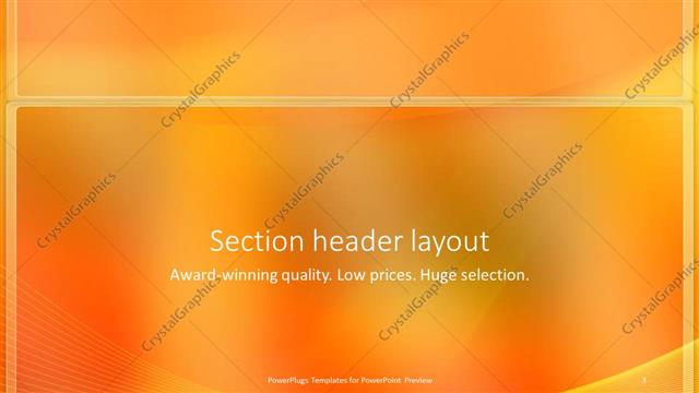 Section Header presentation slide layout