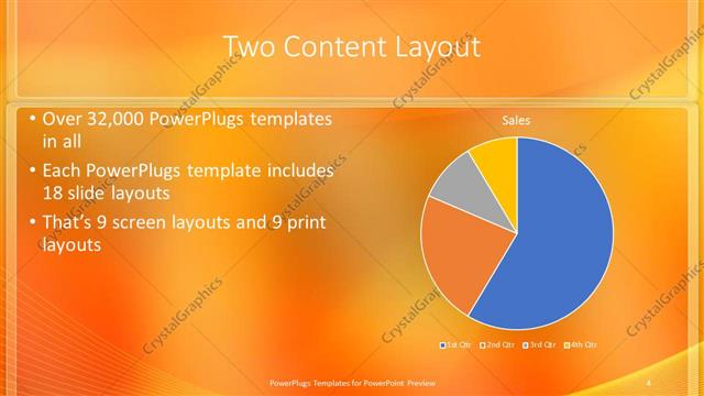 Two Content presentation slide layout