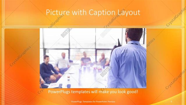 Picture with Caption presentation slide layout