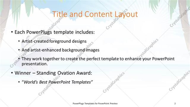 Title and Content presentation slide layout
