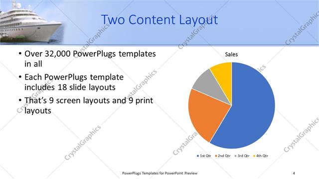 Two Content presentation slide layout