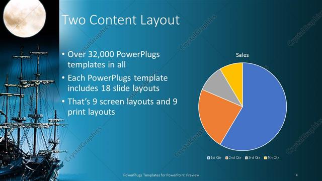 Two Content presentation slide layout