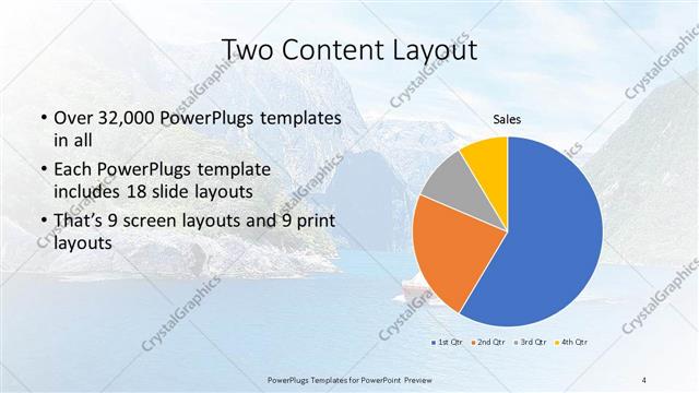 Two Content presentation slide layout