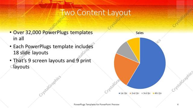 Two Content presentation slide layout