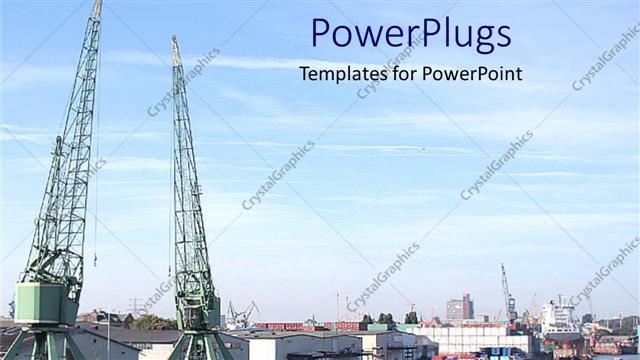  Presentation with port industry - A shipping port on the sea