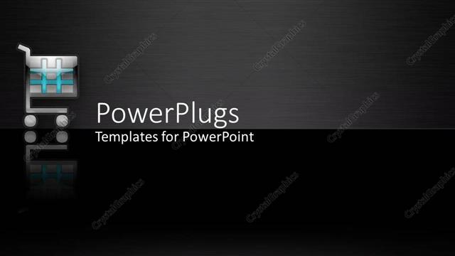  Presentation with retail - Shopping cart on black background, retail