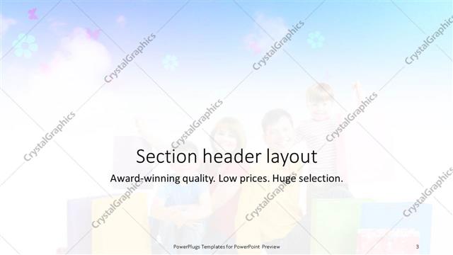 Section Header presentation slide layout