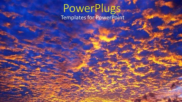  Presentation with wide - Shot of a beautiful wide sunset view of the clouds