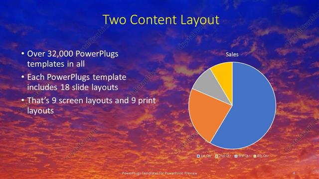 Two Content presentation slide layout