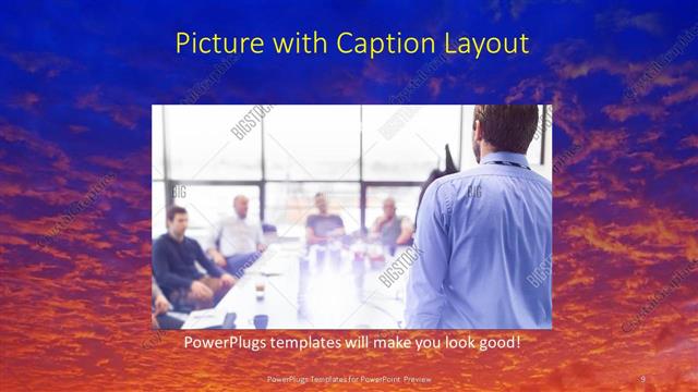 Picture with Caption presentation slide layout