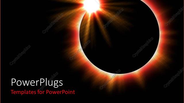  Presentation with eclipse - A shot of a complete solar eclipse in space